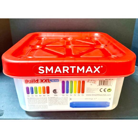 SmartMax Build XXL 70-Piece Magnetic STEM Building Set with build on Case - Picture 9 of 10